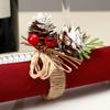 1PC Table Decor Christmas Natural Jute Napkin Buckle Napkin Holder Towel Buckle Napkin Ring