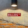 Металлическая табличка в винтажном стиле Bulldog Way, 15,75" x 3,94", алюминиевое настенное искусство, УФ-печать высокого разрешения, подходит для повседневного использования в помещении и на улице