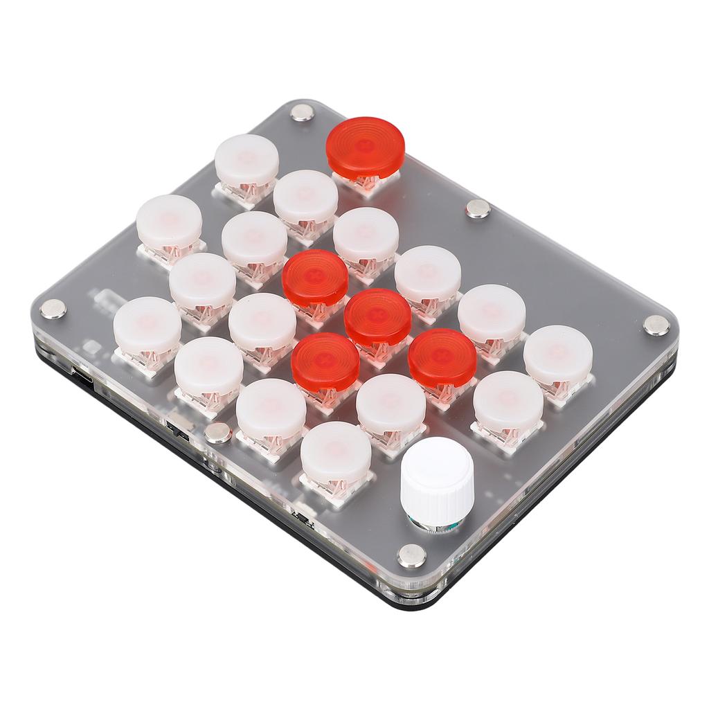 Программируемая клавиатура с 21 клавишей и ручкой Red Axis USB C BT соединением для управления одной рукой макросами механическая