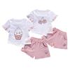Toddler Girls Short Sleeve T-shirt Tops+Shorts Outfit