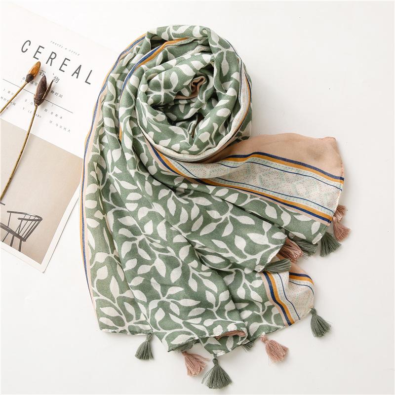 Summer Ventilate 85*180cm Luxury Ladies Soft Women Viscose Scarf Female Cotton Linen Feeling Shawl Tassel Muslim Hijab