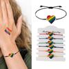 6Pcs Boho Couple Bracelet Colorful Friendship Braided Rope Rainbow Beaded Bracelet  Couples