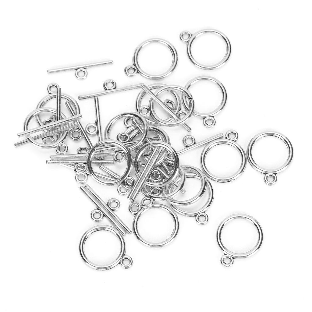 100 Sets Toggle Clasps Alloy 2mm OT Buckle DIY Jewelry Making Supplies for Necklace Bracelet