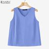 Женские повседневные летние хлопковые майки без рукавов с V-образным вырезом