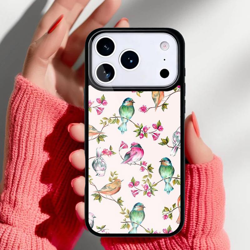 Чехол для телефона «Садовые птицы» для iPhone 17 16 15 14 13 Pro Max Задняя крышка для 12 11 Pro Coque