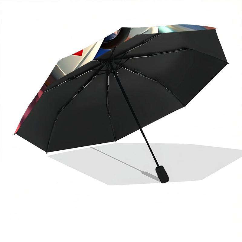 1pc Mario Automatic Folding Cute Umbrella - Compact 8-Rib Design, Durable Plastic & Iron, Perfect Gift for Friends & Family, Outdoor Umbrella, Fashion
