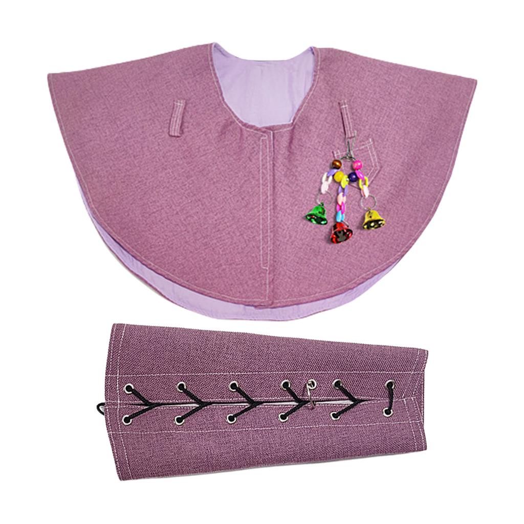 Parrot Antiscratch Shoulder Protector Arm Guard Set for Multifunctional Diaper Shawl with Adjustable Size for Bird Fun