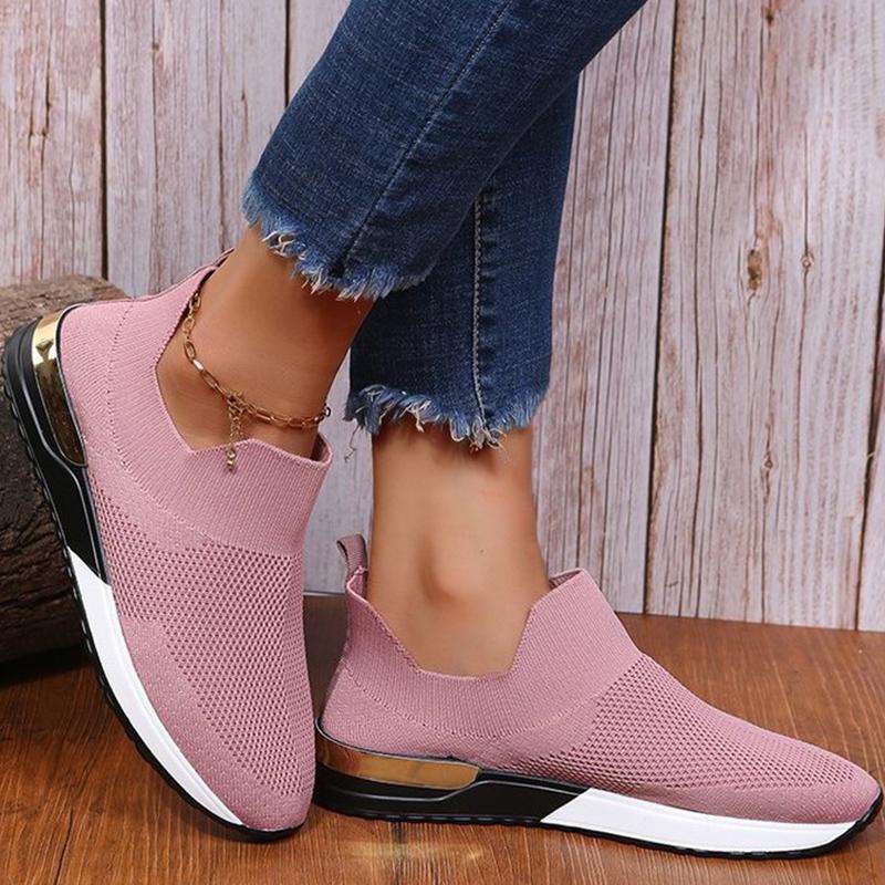 Модная обувь Женские кроссовки Прогулочная обувь для женщин Плоские женские кроссовки Легкие повседневные кроссовки на платформе Slip On Tenis Feminino