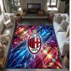 Фланелевый ковер с принтом AC Milan, нескользящий, мягкий, из полиэстера, для пола, декоративный коврик для спальни, гостиной, дивана, игровой комнаты, домашний декор