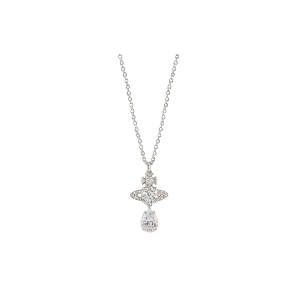 Vivienne Westwood Minimalist Versatile Brass Necklace Women necklace Silver 6302030202P102
