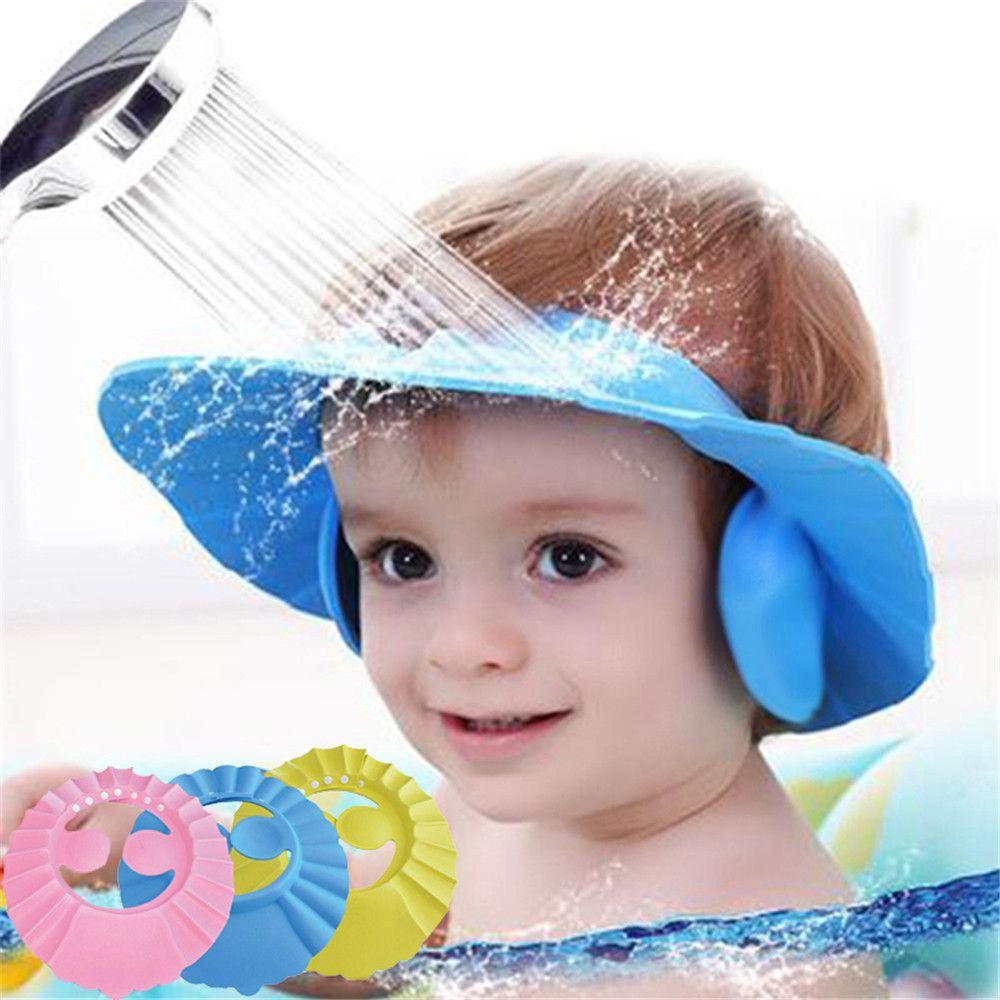 Adjustable Eye Protection Waterproof Wash Hair Shield Baby Shower Caps Bath Visor Shampoo Hat