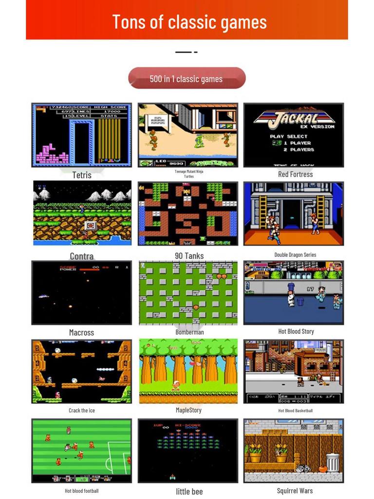 Ретро портативная игровая консоль: Ностальгическая игрушка 400-в-1 для детей