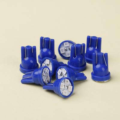 10шт T10 клин синий 4-Smd светодиодный светильник для приборной панели W5W 194 2825 калибровочные кластерные лампы
