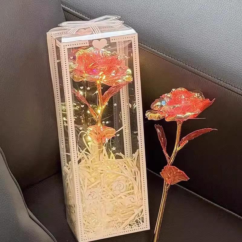 Сияющее Звездное Небо Золотая Роза: Романтический подарок на День святого Валентина для жены, девушки или дня рождения лучшей подруги