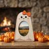 Cute Pumpkin Picture Holder Halloween Wooden Photo Frame, Pumpkin/Ghost Frame for Wall Creative Room Decor Hanging or Desktop Display, Personalized