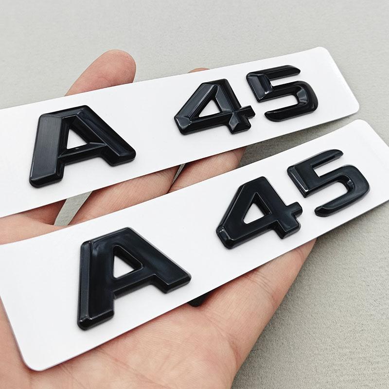 3D ABS Car Letters Logo Trunk Badge Emblem Sticker For Mercedes Benz A Series A45 CLA45 W169 W176 W177 C117 W118 Accessories