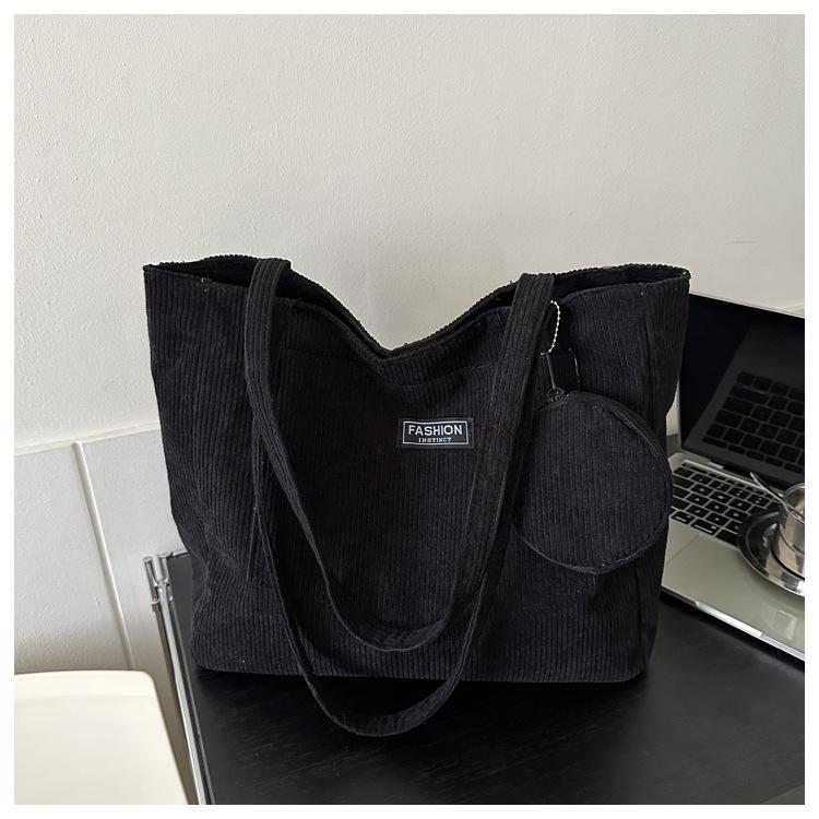 Сумка-тоут для женщин Velvet commuting большой емкости, осень-зима 2024 года, простая, однотонная, через плечо