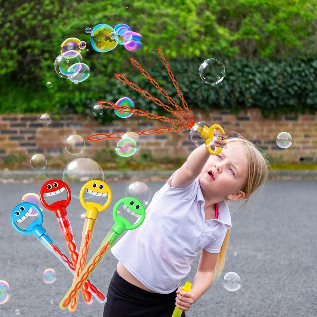 32-hole Bubble Wand Toy With Smiy Face. Five-claw Buble Wand For Children To Blow Bbbles 100ml