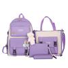 New Schoolbag Four-piece Backpack Simple Bag