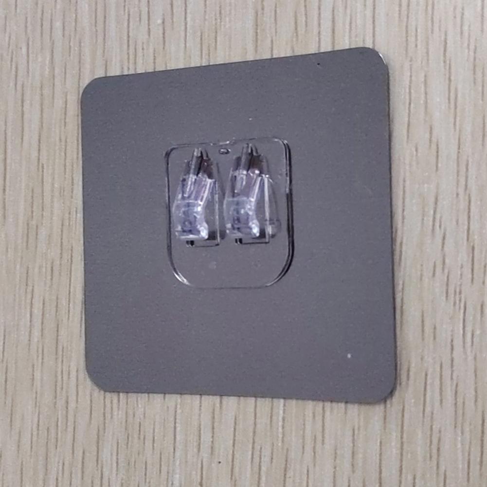 Настенные многофункциональные крючки Прозрачный самоклеящийся крючок Без перфорации Кухонная полка для хранения в ванной комнате Держатель Крючок на наклейках без следов