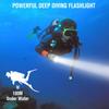 High Power Diving Flashlight IP68 Waterproof Lamp Professional Diving Light High Lumen LED Underwater Torch with 18650 Battery