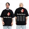 ONE ASSASSINATION UNDER GOD TOUR 2025 Футболка Мэрилин Мэнсон Печать Футболки Хлопок Летняя Мужская Унисекс Уличная Одежда Мужская Одежда