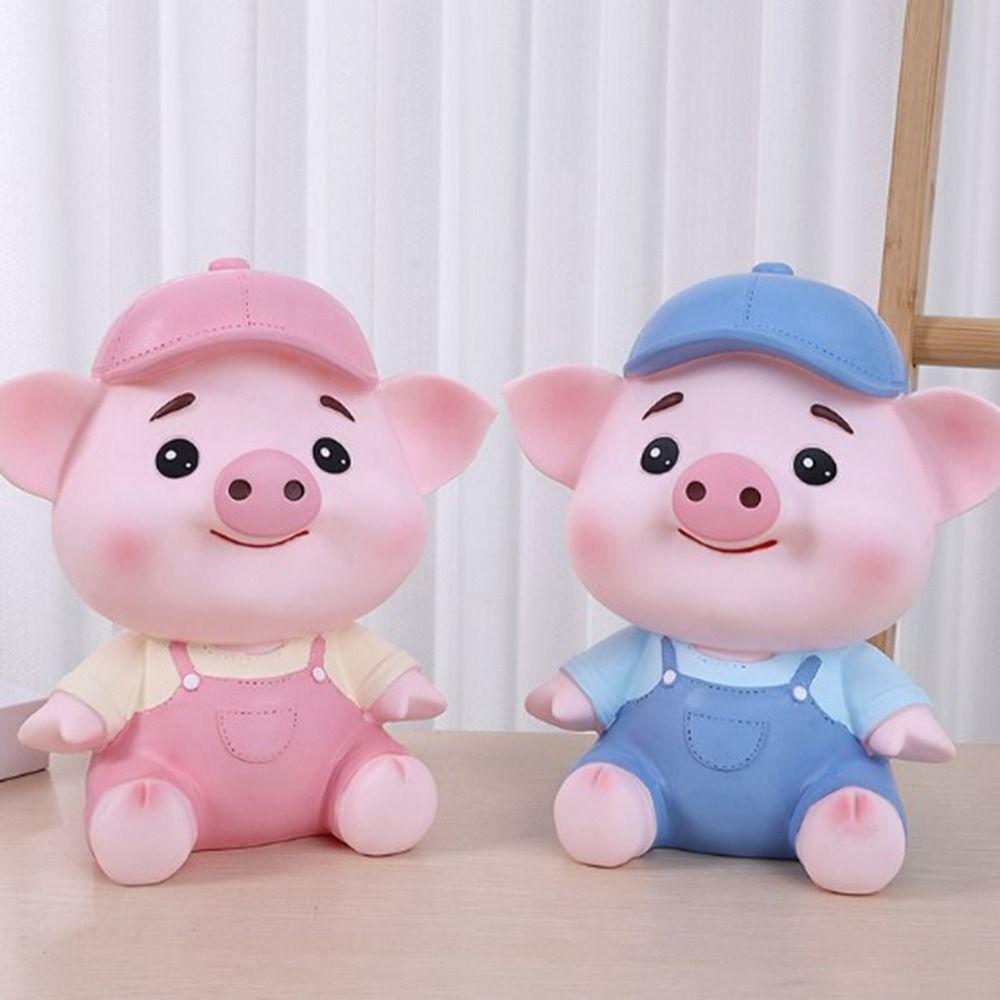 Cartoon Animal Piggy Bank Large Capacity Cartoon Piggy Bank Multi-purpose Pig Savings Can  Indoor