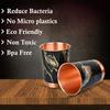 Copper Premium Black Gold Design Set of Two Glass with Elegant Gift Box, 250 ML
