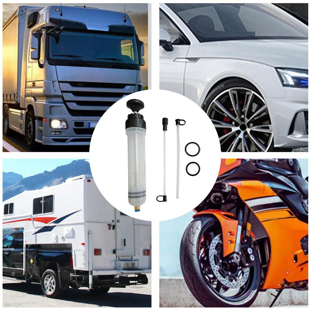 Car Oil Extractor Pump 500cc Steering Oil Suction Fluid Extractor Automobile Manual Extraction Fill Suction Syringe For Minivans