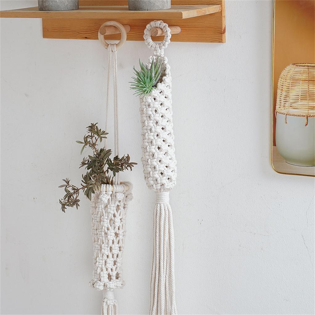 Подвесной воздушный держатель для растений в стиле макраме, настенный держатель для растений в виде ананаса, корзина для цветов ручной работы в стиле бохо, дисплей для балкона