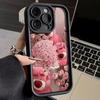 Розовый медведь с клубникой и розой для чехла телефона Apple 15Promax iPhone16Pro милый 14 цветов 17Pro