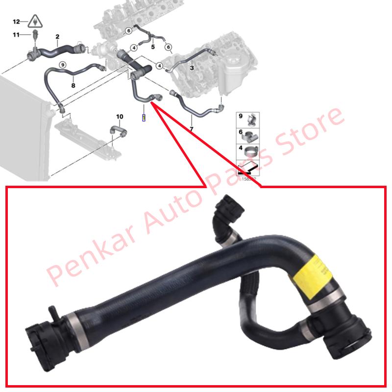 17127536230 Radiator Coolant Hose For BMW E70 X5 4.8i N62