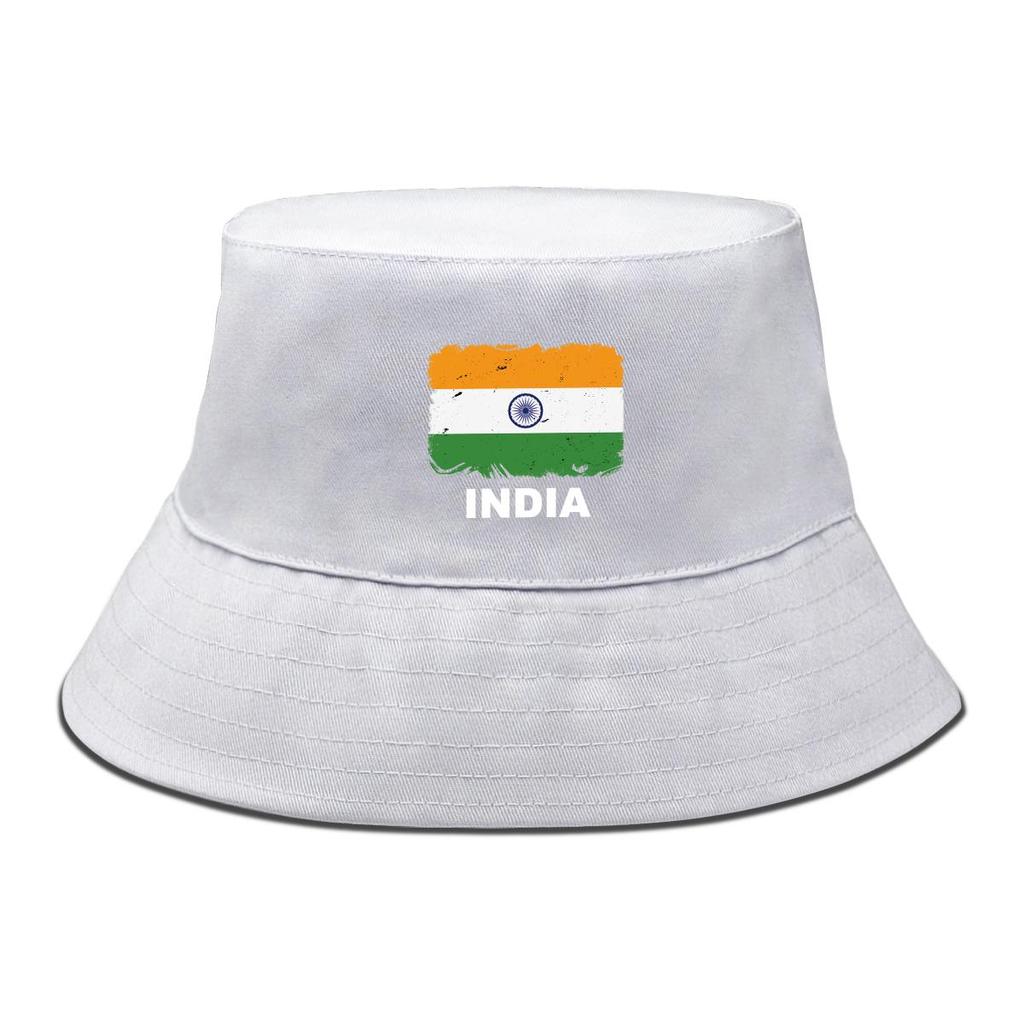 India Flag Print Bucket Hat , Patriotic Men's Hat Fashion Unisex Simple Basin Cap