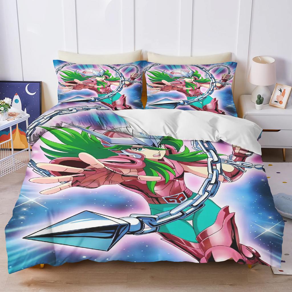 3D Печать Мультяшные Постельные Комплекты S-Saint Seiya Одеяло Покрывало Пододеяльник Наволочка Наборы из 2-3 предметов Украшение Спальни