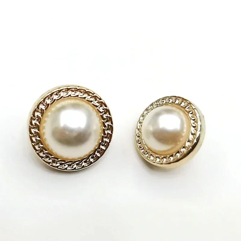 10 шт. модных золотых пуговиц 15/25 мм круглые пластиковые пуговицы на ножке блузка пальто швейные принадлежности