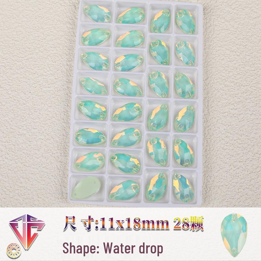 Флуоресцентные мокка каплевидные стразовые бусины - Ручная работа DIY Двухдырочные плоские аксессуары