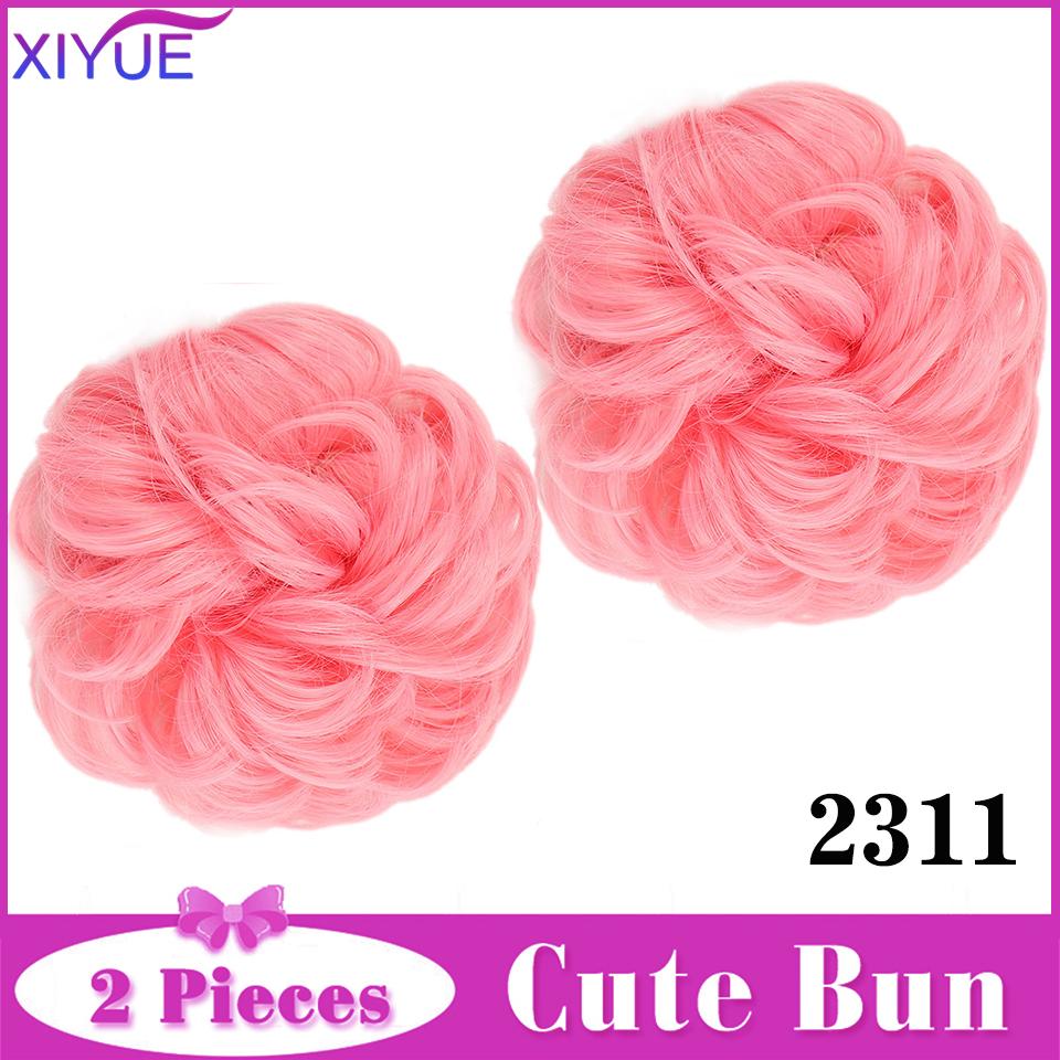 2 шт., грязный пучок для волос, заколка для наращивания волос, вьющиеся волосы, пончик, искусственные волосы, шиньон, синтетические волосы, грязный шиньон для женщин, свадьба