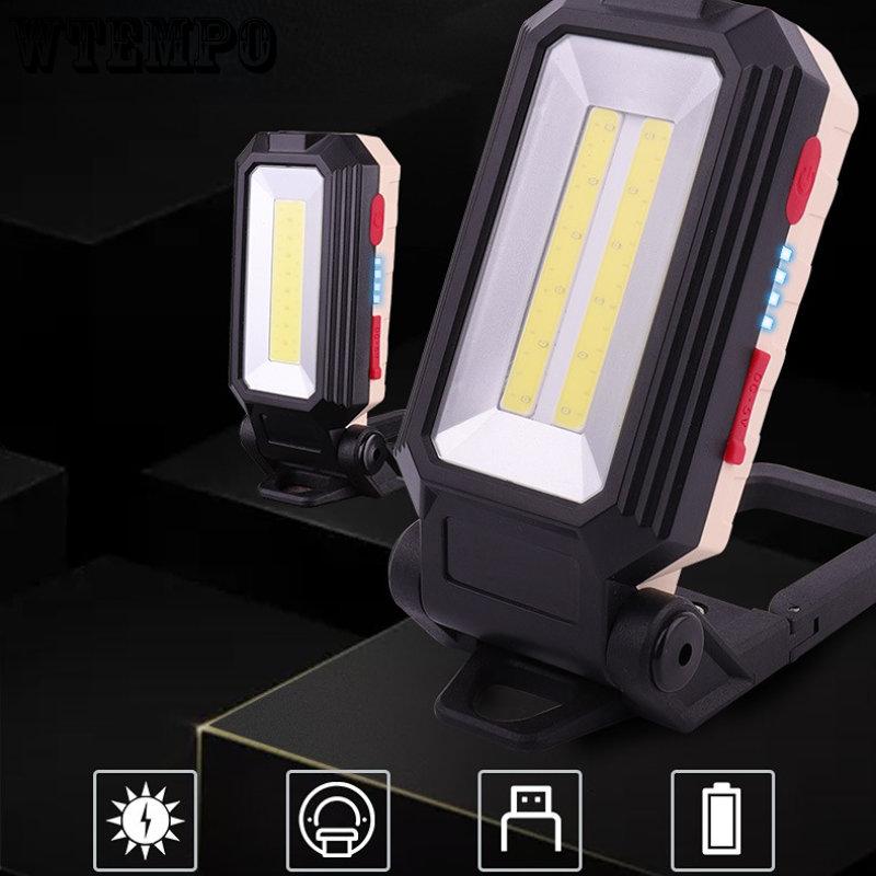 COB Work Light Мощный свет Зарядка пряжка типа автомобильный инспекционный фонарь с магнитом светодиодный супер яркий складной кемпинговый фонарь