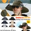 Sunscreen Fisherman Hat Solar Fan Cap Portable Solar Charging Cap with 2 Fan Suitable For Summer Outdoor Camping Fishing Hiking