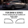 For BMW 6 Series E63 E64 2004-2010 Black Carbon Fiber Stickers Both Side Air Vent Outlet Frame Trim Interior Car Accessories