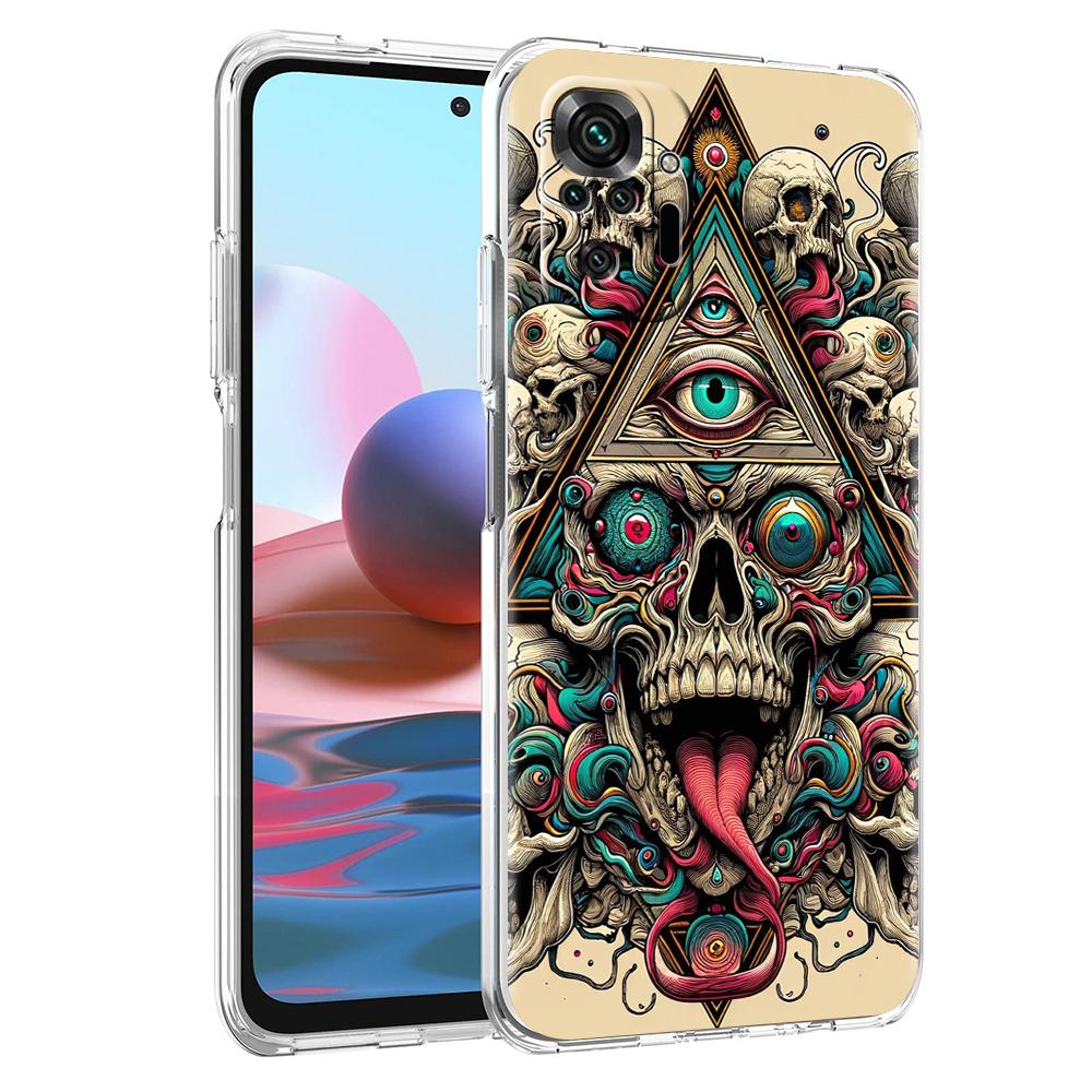 Pyramid Illuminati eye Transparent Phone Case for Redmi 13C 12C 10C Note 13 12 11 11T K40 Gaming Plus Pro 4G 5G Soft Cover Shell