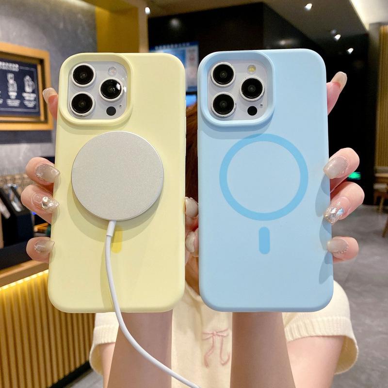 Магнитный чехол из жидкого силикона для iPhone 17 Pro Max, Полное покрытие, Защита от падений, Высококачественная защитная крышка для Apple 17.