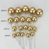 20PCS Heart & Ball Shape Cake Topper Mix Size Gold Silver Birthday Cake Flag DIY Valentine's Day Cupcake Dessert Decorations