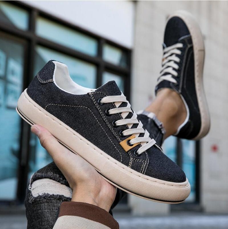 Mens Casual Shoes Cloth Lace-up Flat Shoes Free Shipping New Male Sneakers Luxury Design Canvas Shoes for Men