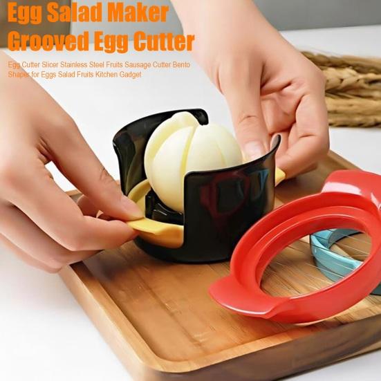 Слайсер для яиц из нержавеющей стали, для фруктов, колбасы, формирователь для бенто, для яиц, салата, фруктов, кухонный гаджет