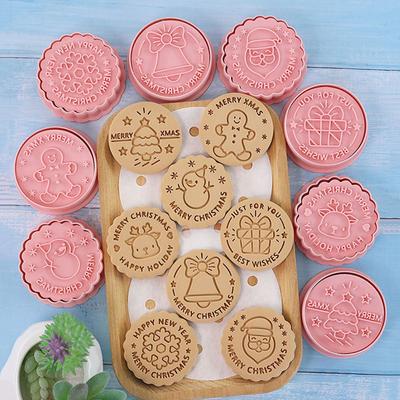 Мастика Лось Штамп для печенья Давление Снеговик Дерево Рождественское печенье Форма для печенья Тиснение печенья