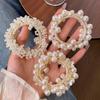 Sweet Elastic Hair Rope Beaded Hair Accessories Decorative Faux Pearl Hair Ties All Match