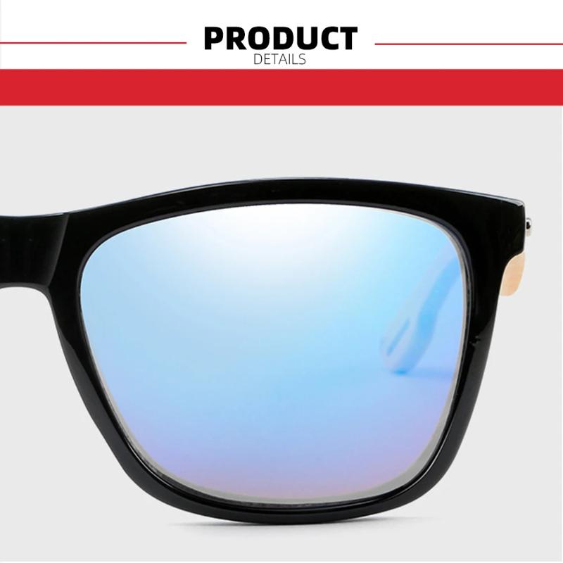 Модные солнцезащитные очки из бамбукового дерева в винтажном квадратном стиле для мужчин и женщин, дизайнерский бренд класса люкс, деревянные очки для вождения и рыбалки