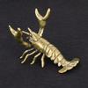 Solid Brass Crayfish Ornament Vintage Animal Pen Holder Desktop Decoration Crafts Collections Lobster Figurines Tea Pets