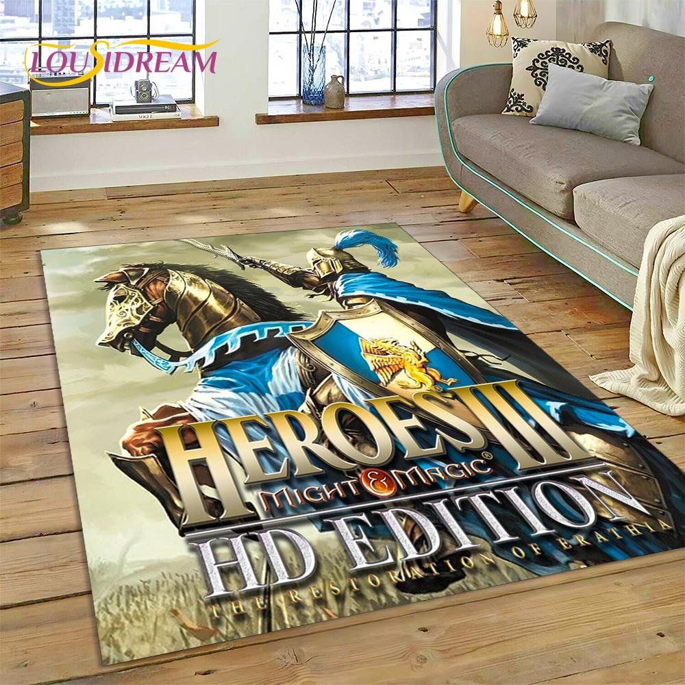 Ковер Retro Games HD Heroes of Might and Magic для декора гостиной, спальни, напольный коврик, нескользящий декор для дивана, прихожей